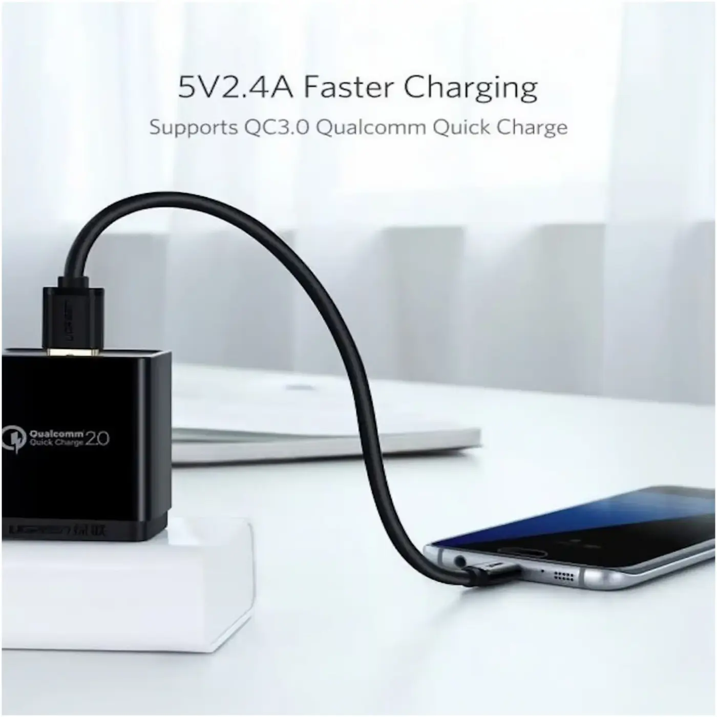 Купить Кабель UGREEN US289 USB - MicroUSB 1.5 м Black (UGR-60137) - фото 5