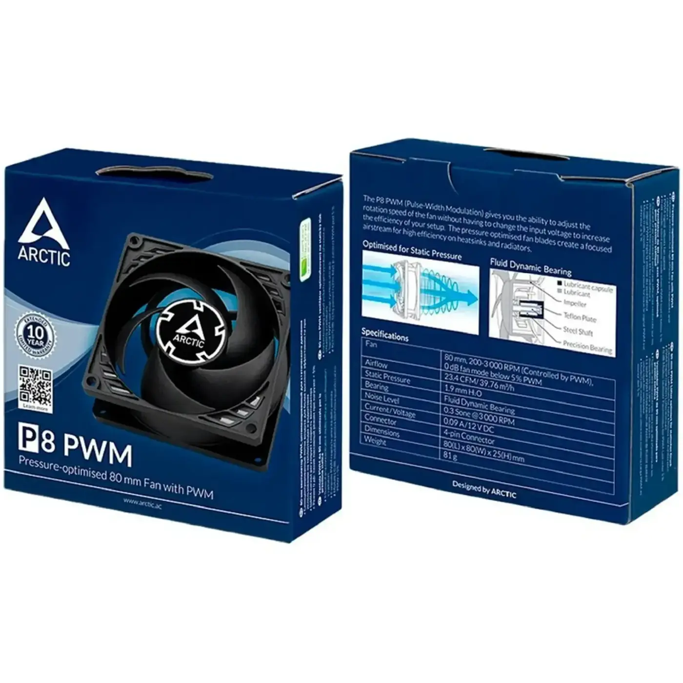Купити Вентилятор Arctic P8 PWM PST Black (ACFAN00150A) - фото 5