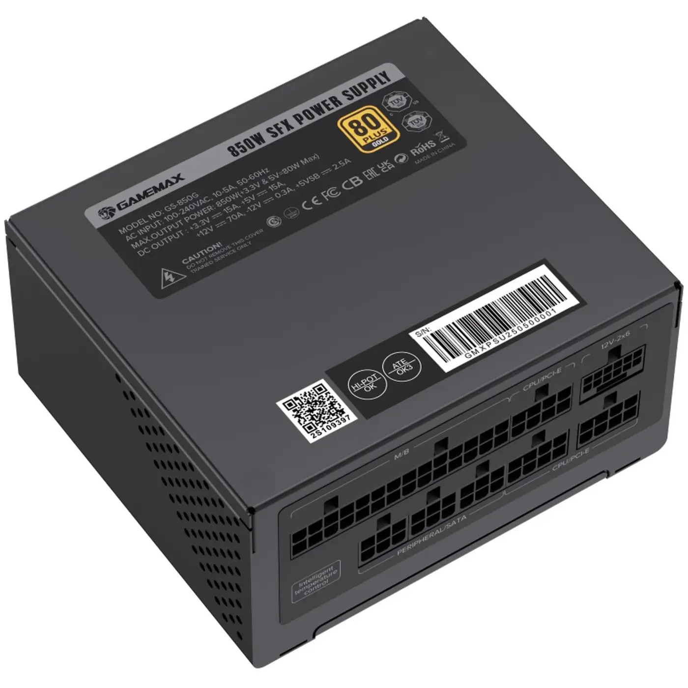Купити Блок живлення GAMEMAX 850W 80+ Gold Black (GS-850G) - фото 5