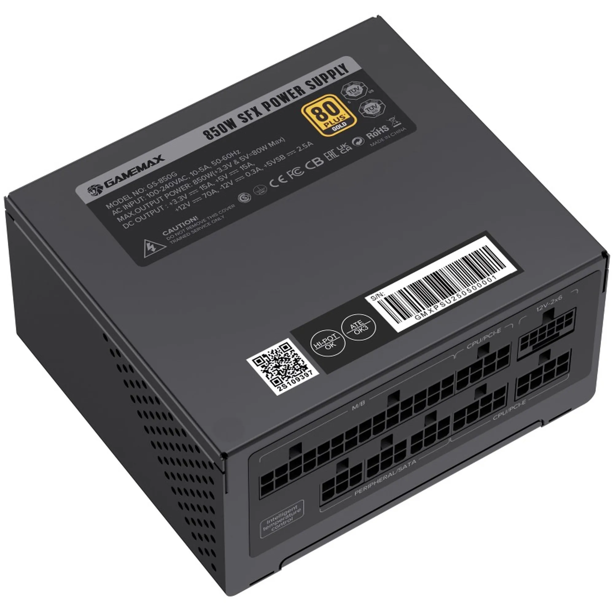 Купити Блок живлення GAMEMAX 850W 80+ Gold Black (GS-850G) - фото 5