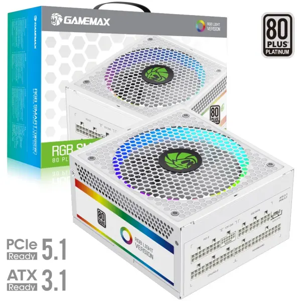 Купити Блок живлення GAMEMAX RGB1300 1300W White (RGB1300 WH (ATX3.0/3.1 PCI5.0/5.1)) - фото 12