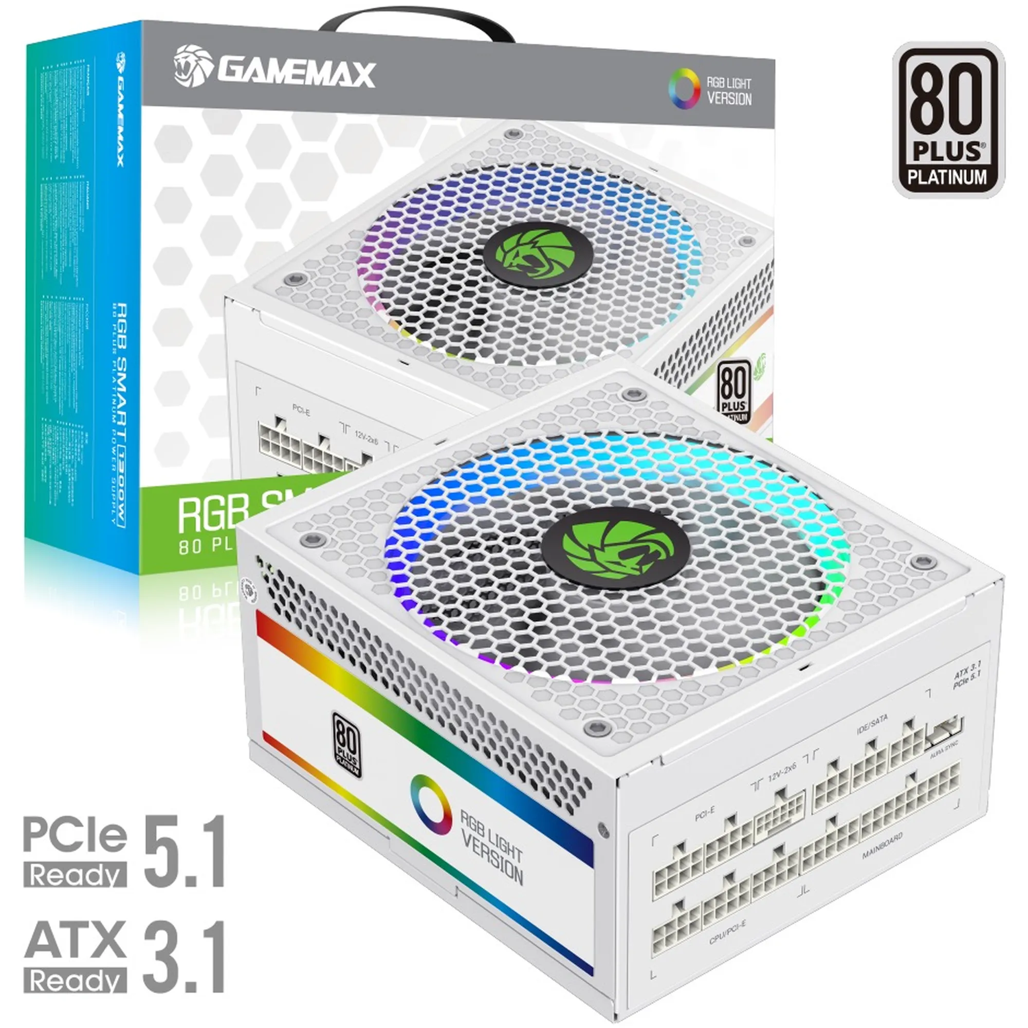 Купити Блок живлення GAMEMAX RGB1300 1300W White (RGB1300 WH (ATX3.0/3.1 PCI5.0/5.1)) - фото 12