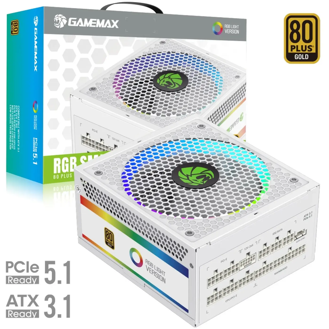 Купити Блок живлення GAMEMAX RGB750 PRO 750W White (RGB750 PRO WH (ATX3.0/3.1 PCI5.0/5.1)) - фото 12