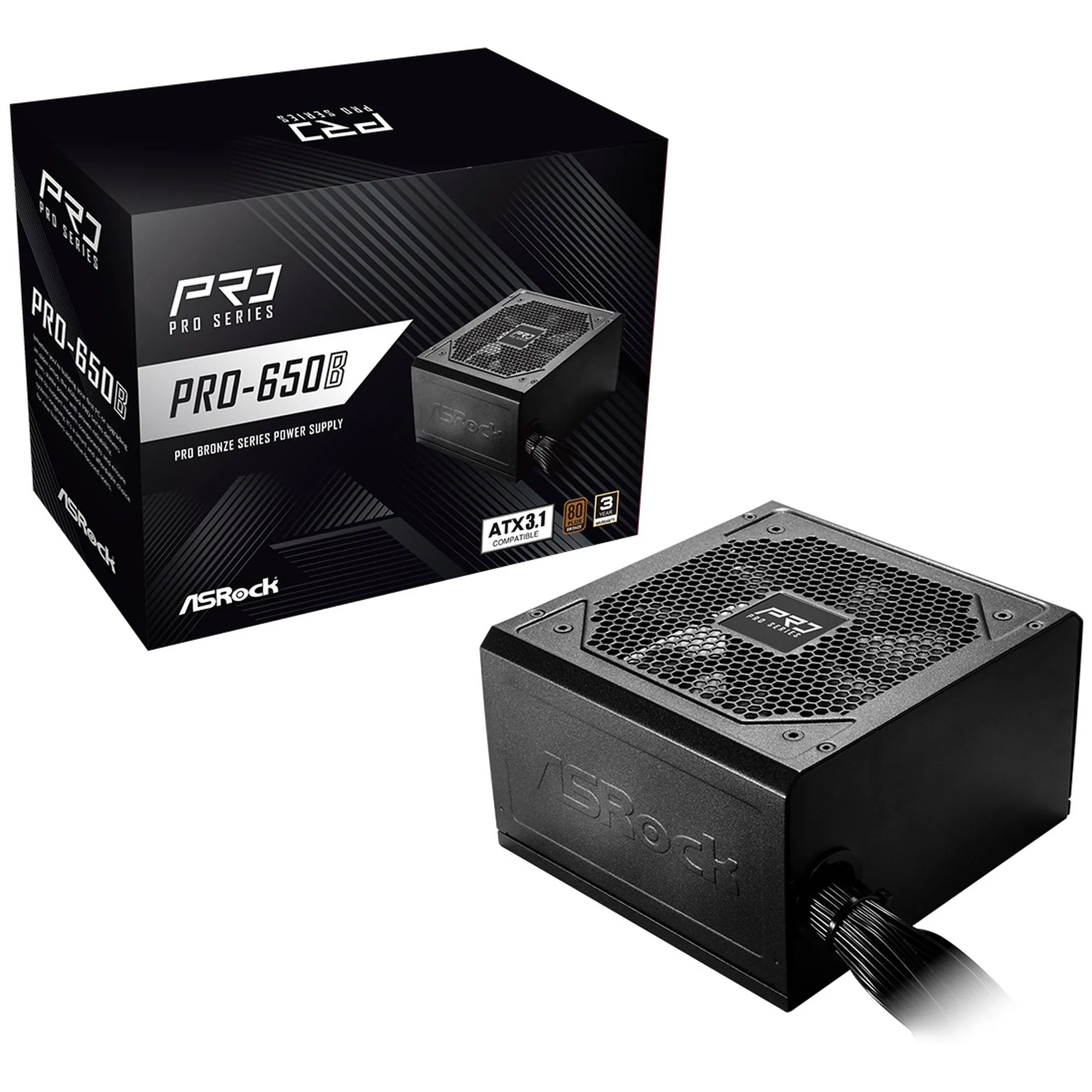 Купить Блок питания ASRock PRO 650W 80+ Bronze (PRO-650B) - фото 2