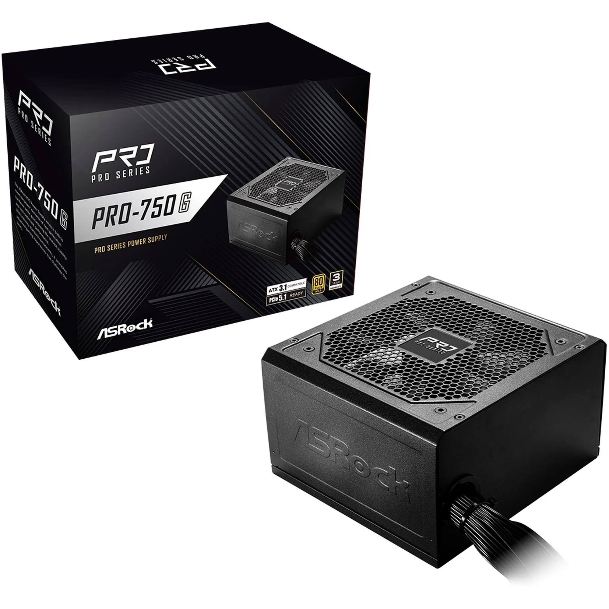 Купить Блок питания ASRock PRO 750W 80+ Gold (PRO-750G) - фото 2