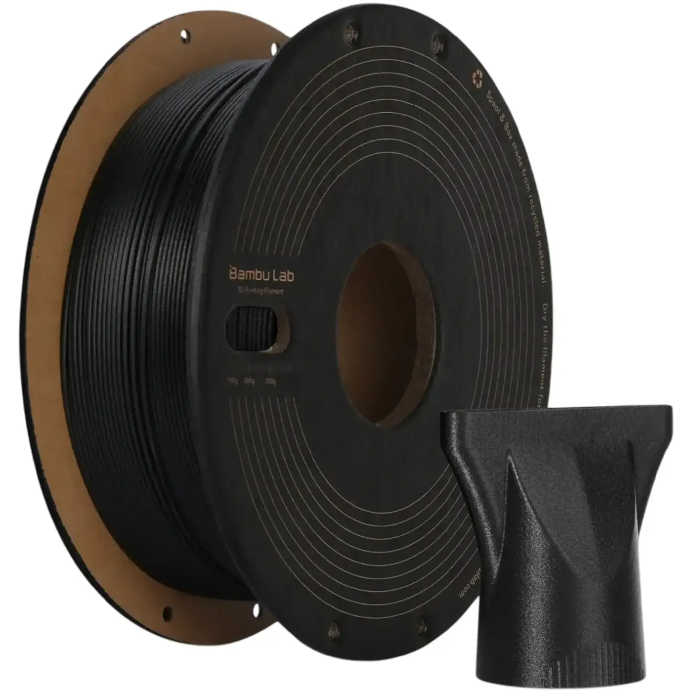 Купить PPA-CF Filament (пластик) для 3D принтера Bambu Lab 0,75кг, 1.75мм, черный (N06-K0-1.75-750-SPL) - фото 1