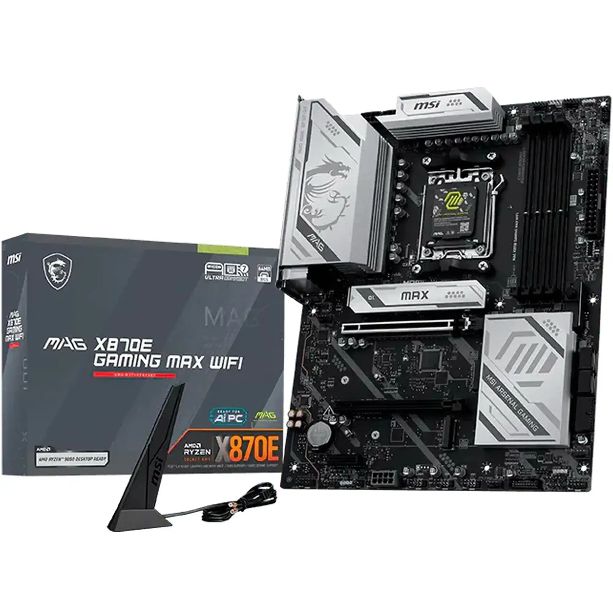 Купити Материнська плата MSI MAG X870E GAMING MAX WIFI (sAM5, AMD X870E, DDR5, ATX) - фото 1