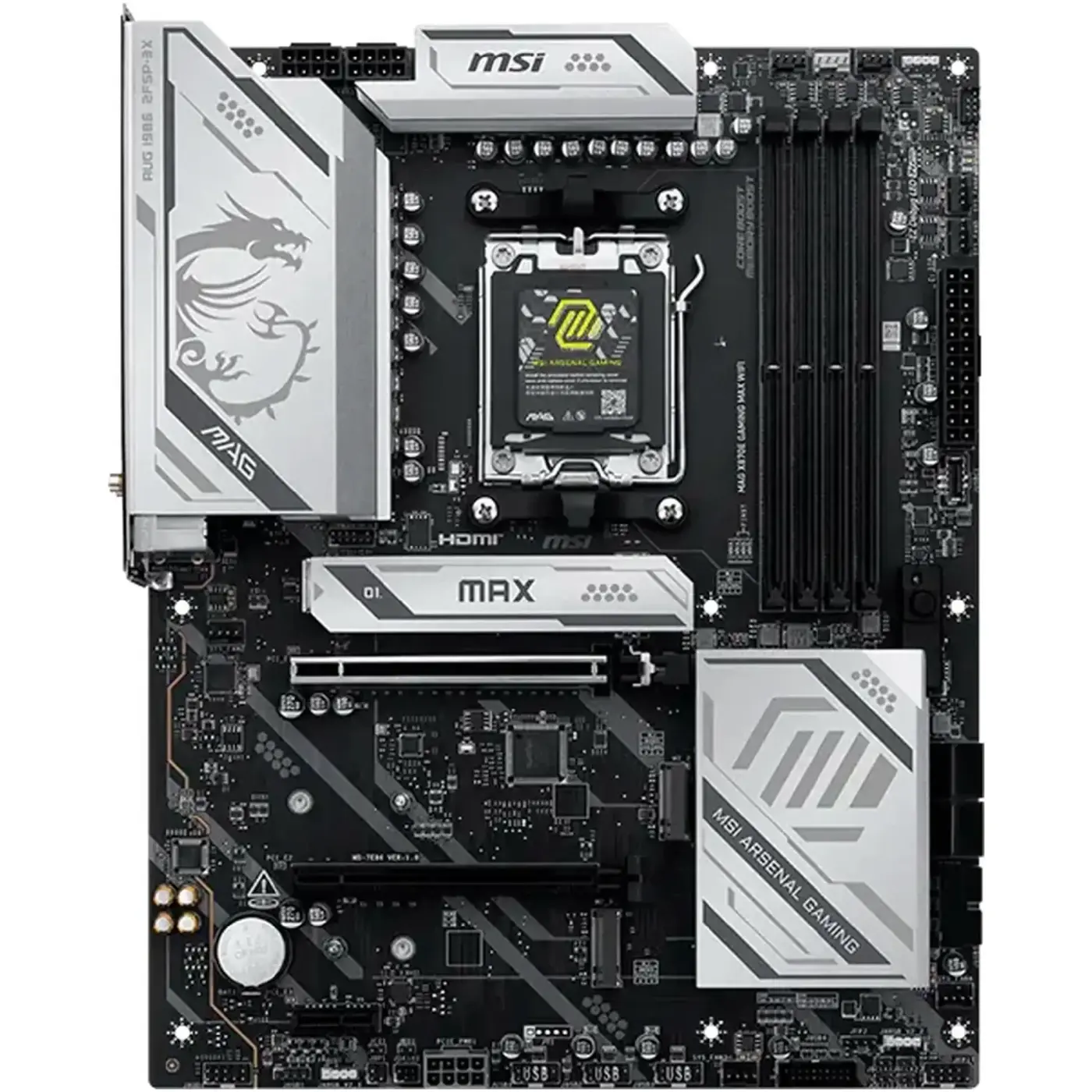 Купити Материнська плата MSI MAG X870E GAMING MAX WIFI (sAM5, AMD X870E, DDR5, ATX) - фото 2