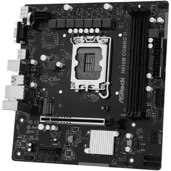 Купити Материнська плата ASRock H610M COMBO II (s1700, Intel H610, DDR4/DDR5, mATX) - фото 4