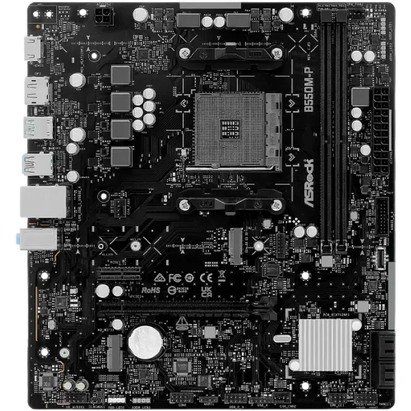Купити Материнська плата ASRock B550M-P (sAM4, AMD B550, DDR4, mATX) - фото 2