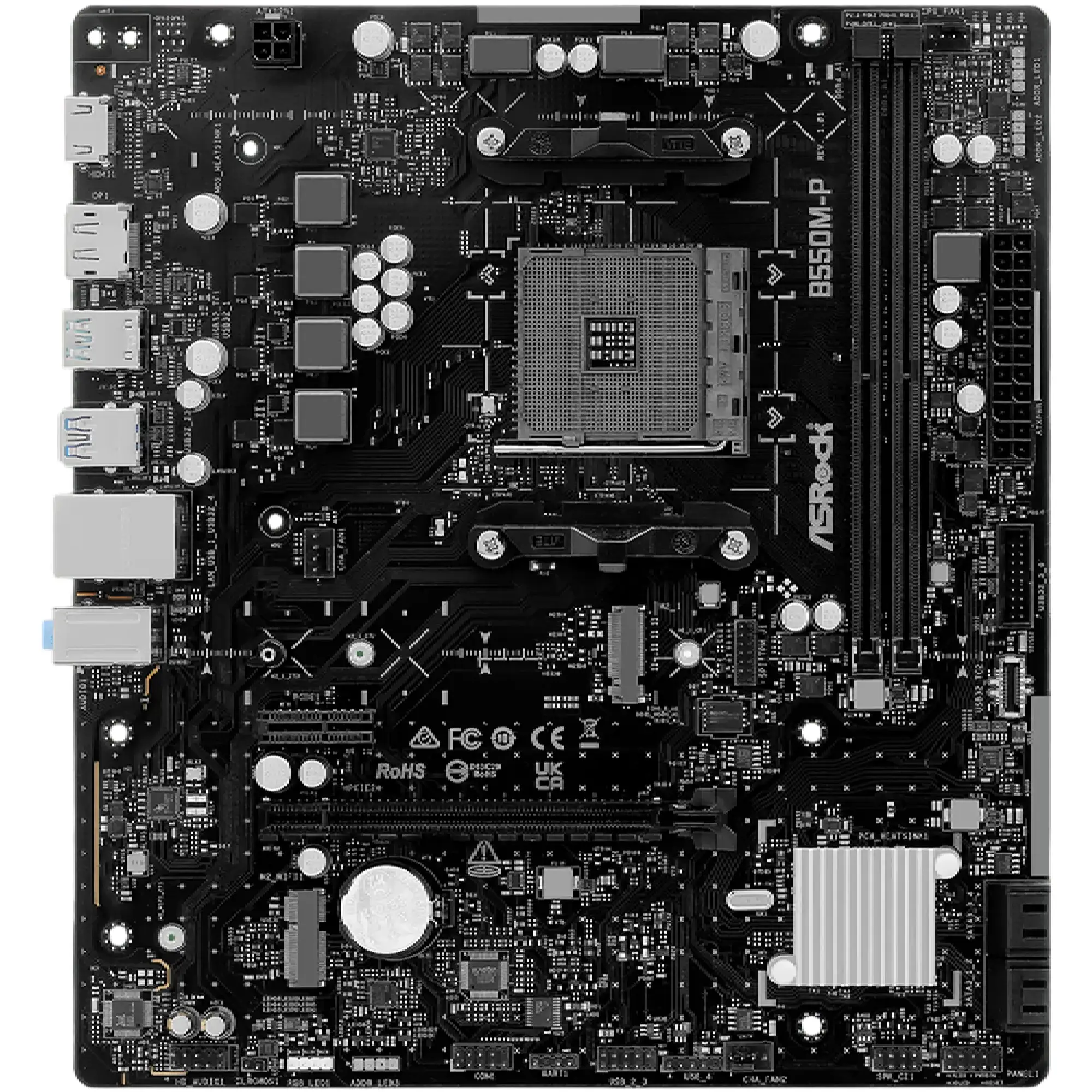 Купити Материнська плата ASRock B550M-P (sAM4, AMD B550, DDR4, mATX) - фото 2