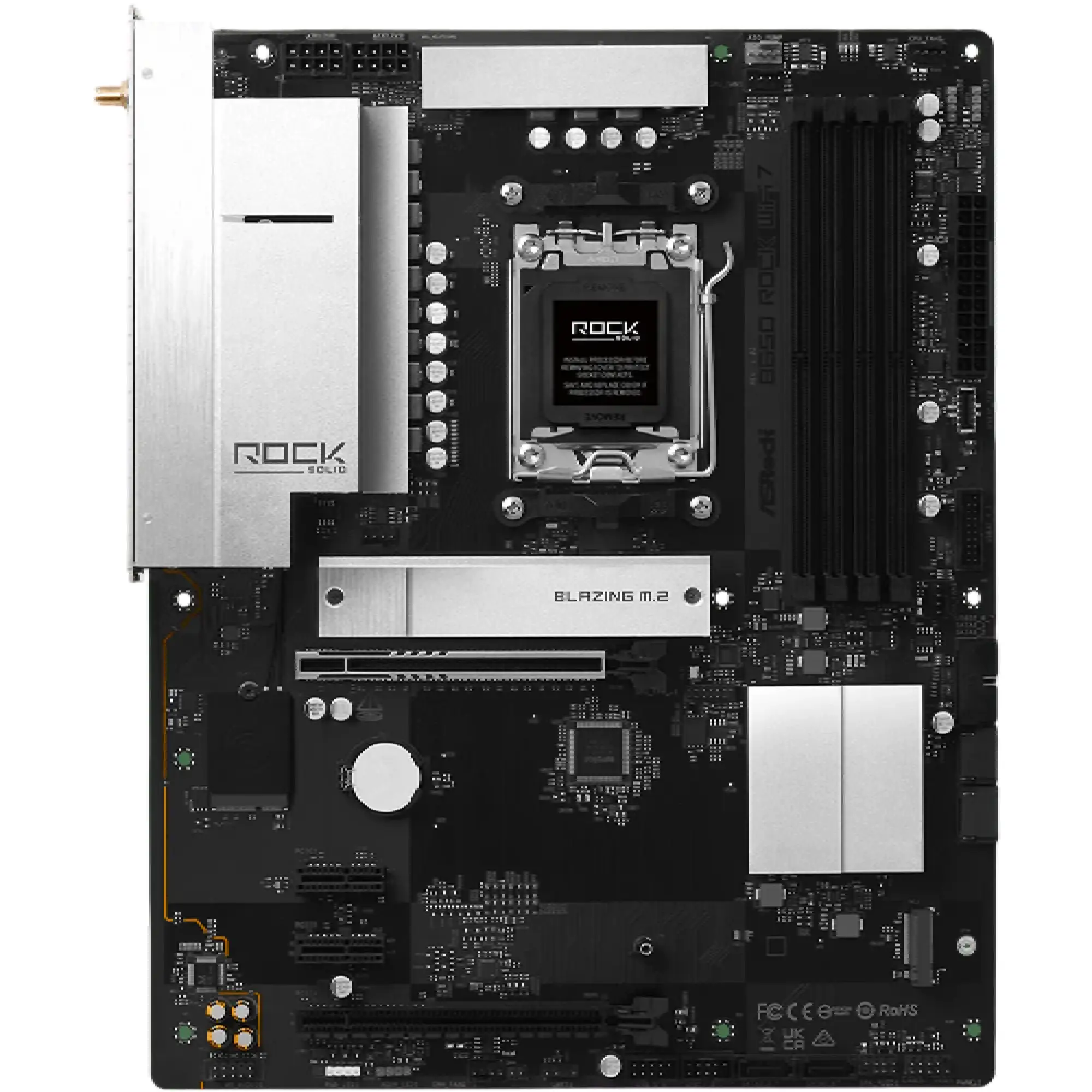 Купити Материнська плата ASRock B650 ROCK WIFI 7 (sAM5, AMD B650, DDR5, ATX) - фото 2