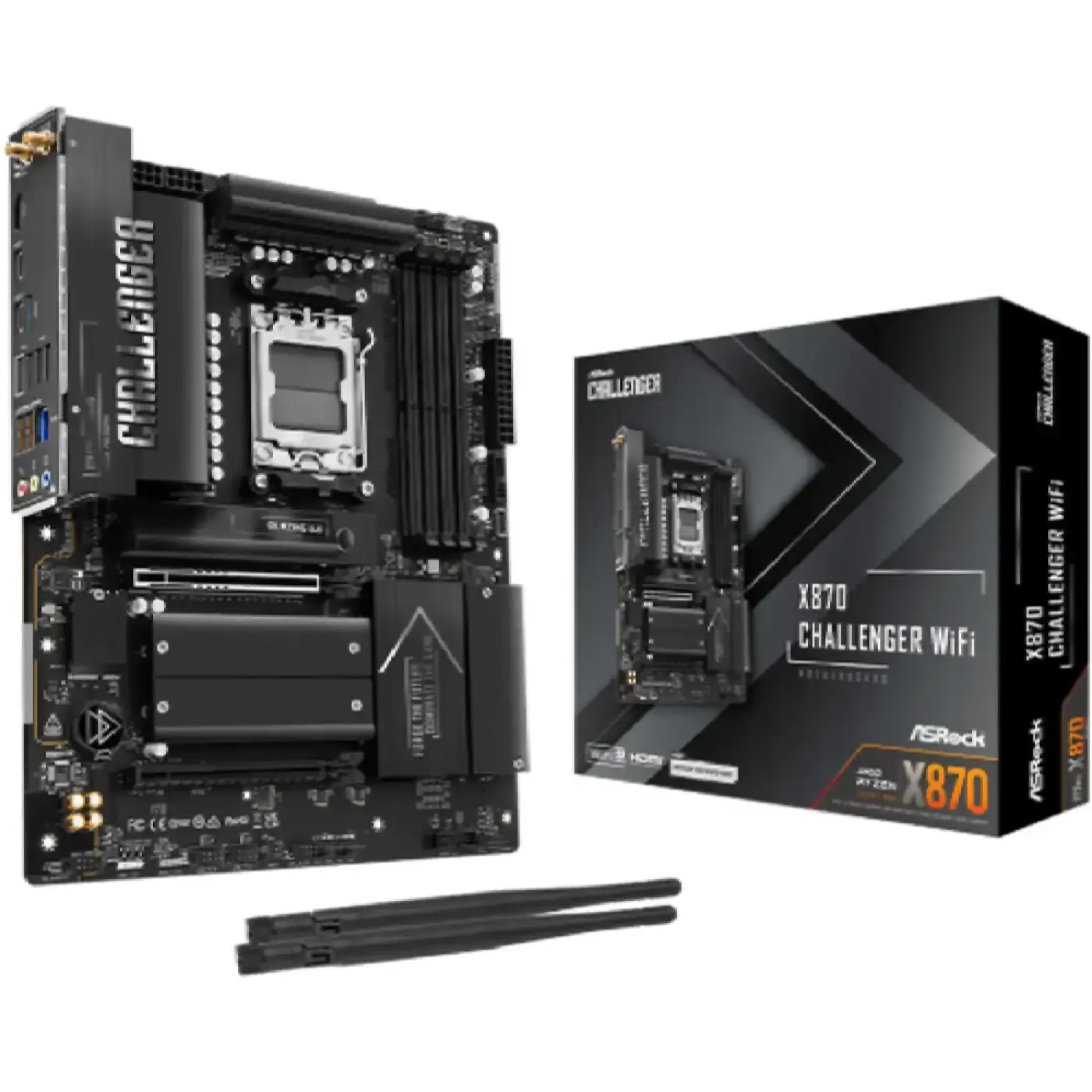 Купити Материнська плата ASRock X870 Challenger WIFI (sAM5, AMD X870, DDR5, ATX) - фото 1