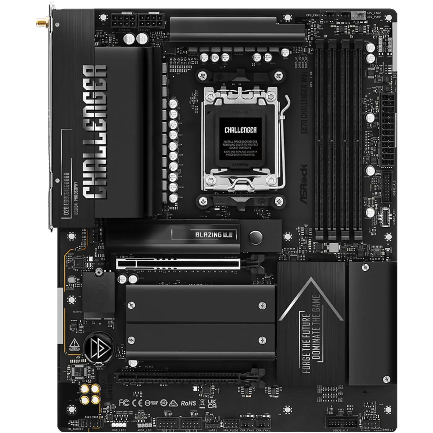 Купити Материнська плата ASRock X870 Challenger WIFI (sAM5, AMD X870, DDR5, ATX) - фото 3