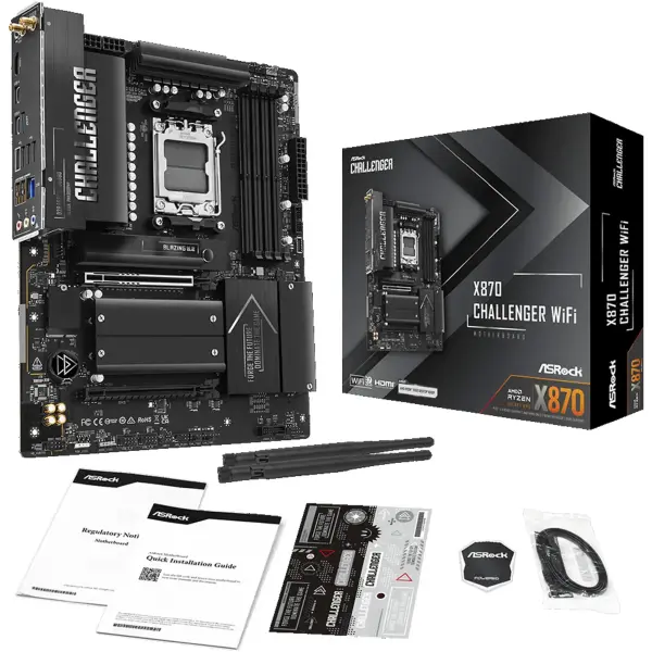 Купити Материнська плата ASRock X870 Challenger WIFI (sAM5, AMD X870, DDR5, ATX) - фото 7