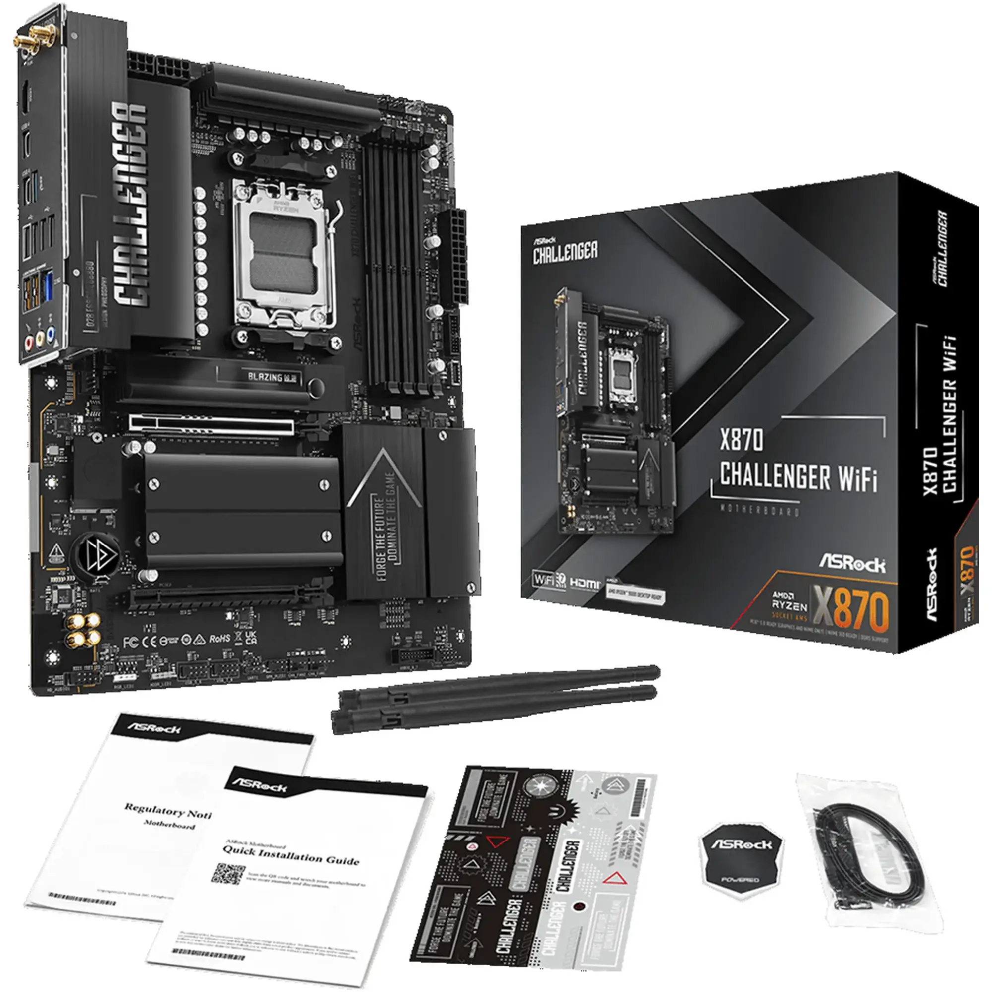 Купити Материнська плата ASRock X870 Challenger WIFI (sAM5, AMD X870, DDR5, ATX) - фото 7