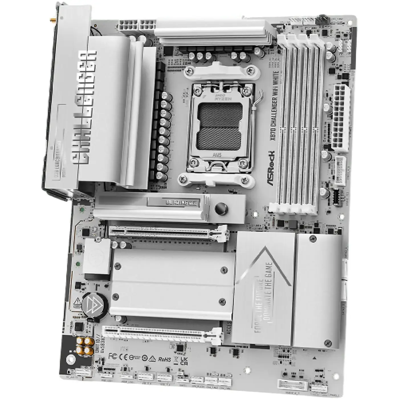 Купити Материнська плата ASRock X870 Challenger WIFI White (sAM5, AMD X870, DDR5, ATX) - фото 2