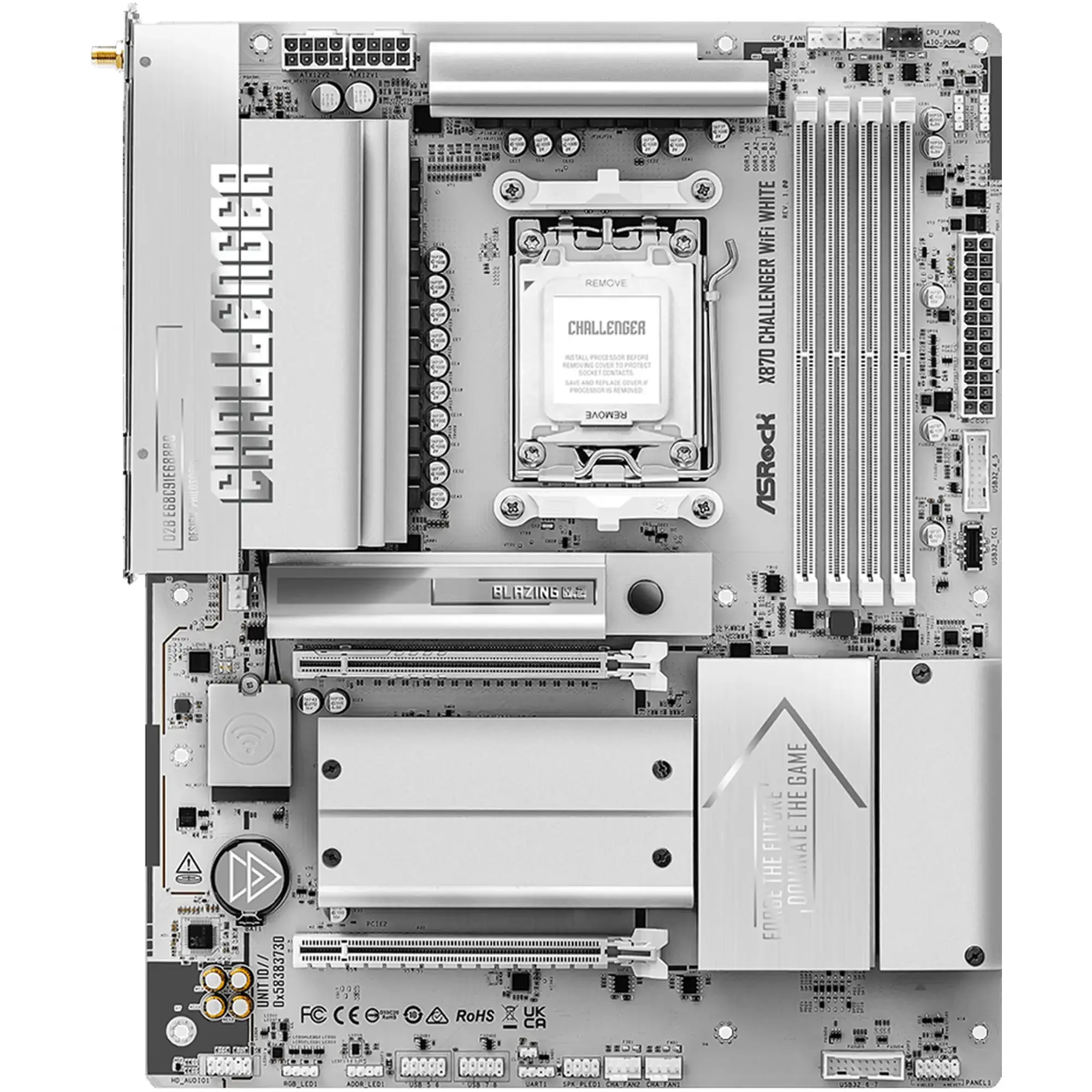Купити Материнська плата ASRock X870 Challenger WIFI White (sAM5, AMD X870, DDR5, ATX) - фото 3