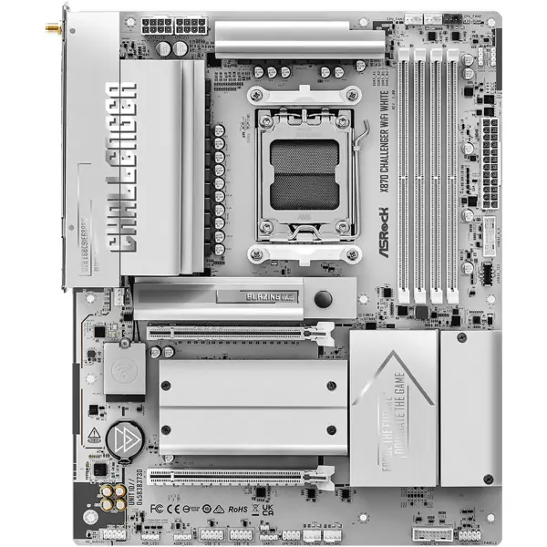 Купити Материнська плата ASRock X870 Challenger WIFI White (sAM5, AMD X870, DDR5, ATX) - фото 4