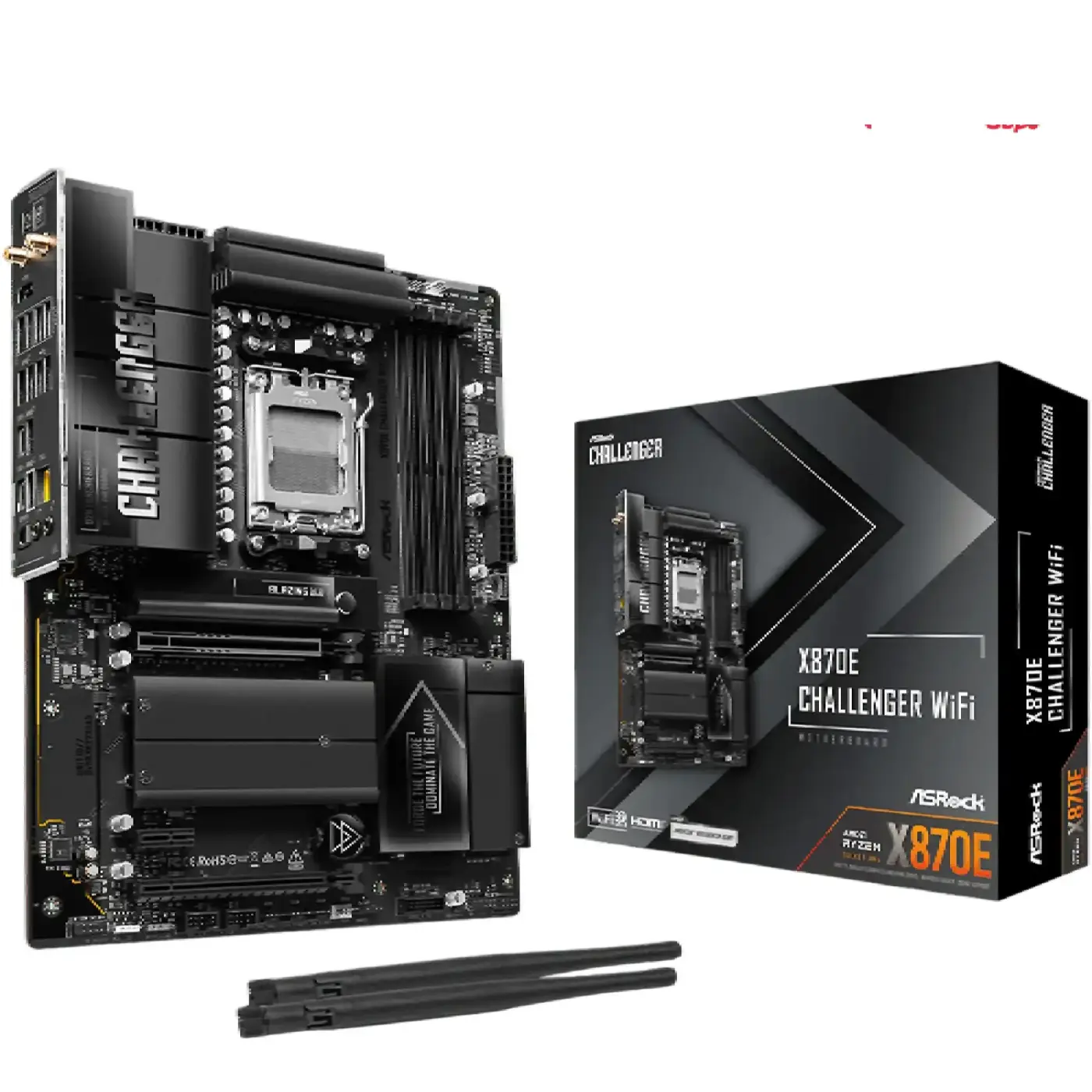 Купити Материнська плата ASRock X870E Challenger WIFI (sAM5, AMD X870E, DDR5, ATX) - фото 1