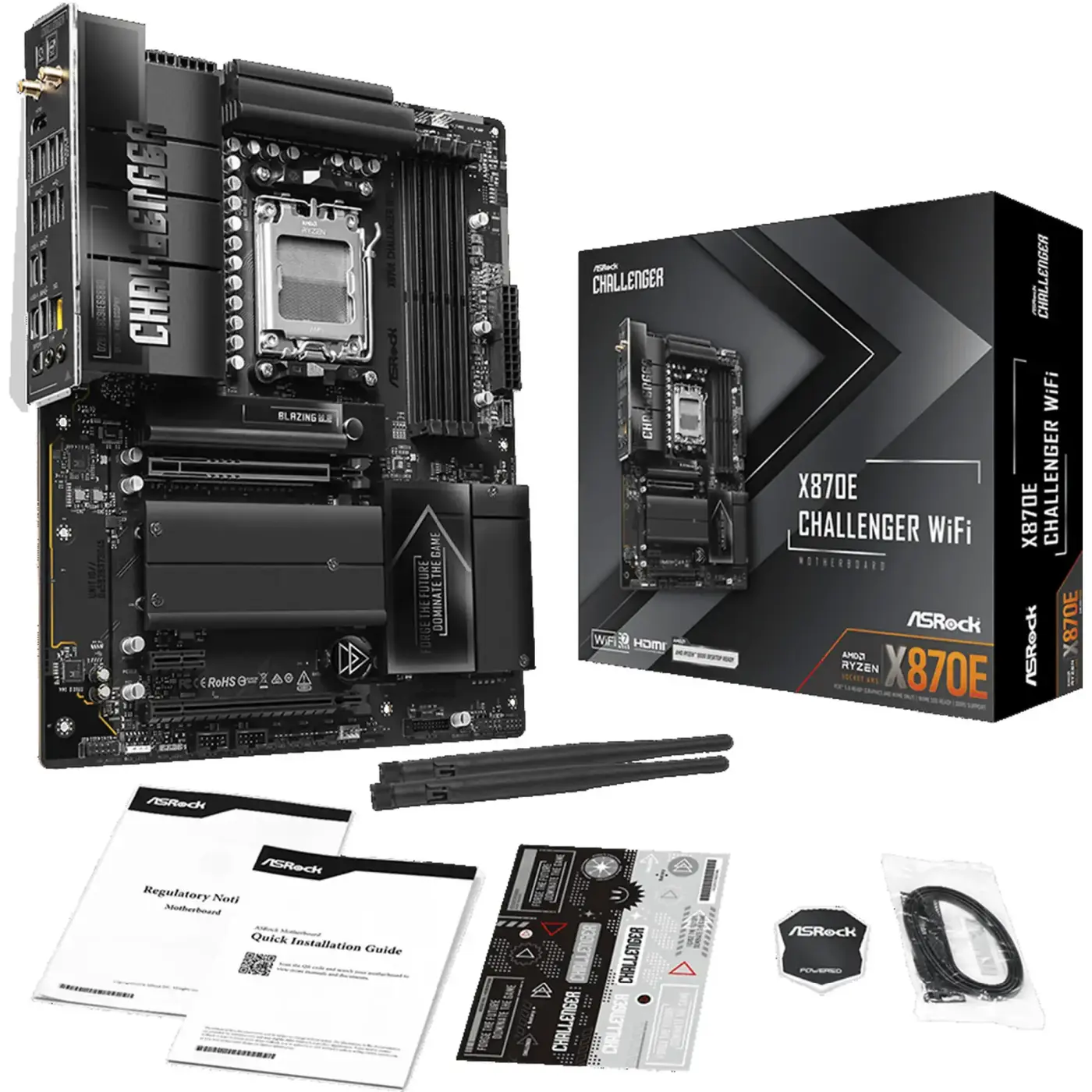 Купити Материнська плата ASRock X870E Challenger WIFI (sAM5, AMD X870E, DDR5, ATX) - фото 7