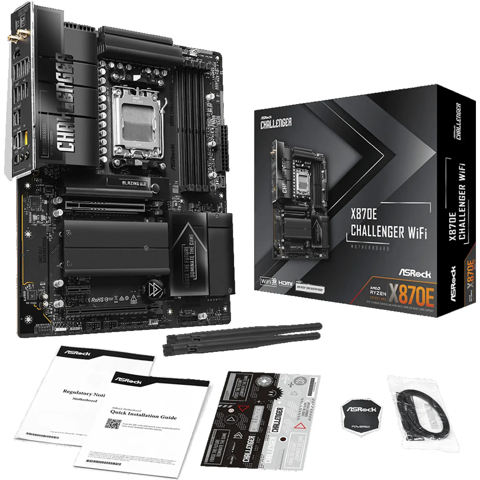 Купити Материнська плата ASRock X870E Challenger WIFI (sAM5, AMD X870E, DDR5, ATX) - фото 7