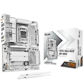 Купити Материнська плата ASRock X870E Challenger WIFI White (sAM5, AMD X870E, DDR5, ATX) - фото 1