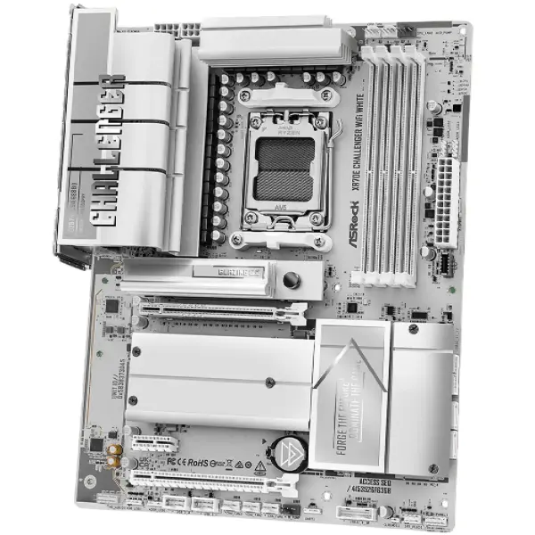 Купити Материнська плата ASRock X870E Challenger WIFI White (sAM5, AMD X870E, DDR5, ATX) - фото 2