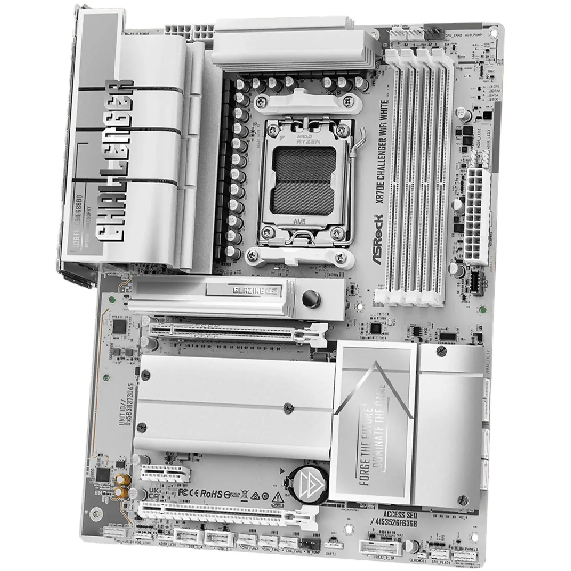 Купити Материнська плата ASRock X870E Challenger WIFI White (sAM5, AMD X870E, DDR5, ATX) - фото 2