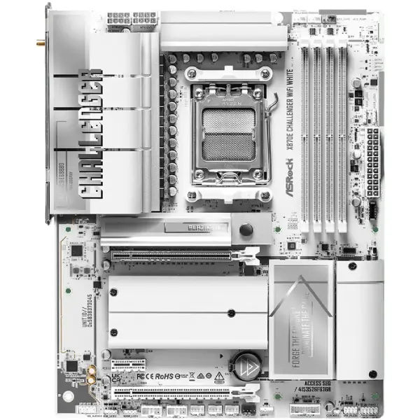 Купити Материнська плата ASRock X870E Challenger WIFI White (sAM5, AMD X870E, DDR5, ATX) - фото 3