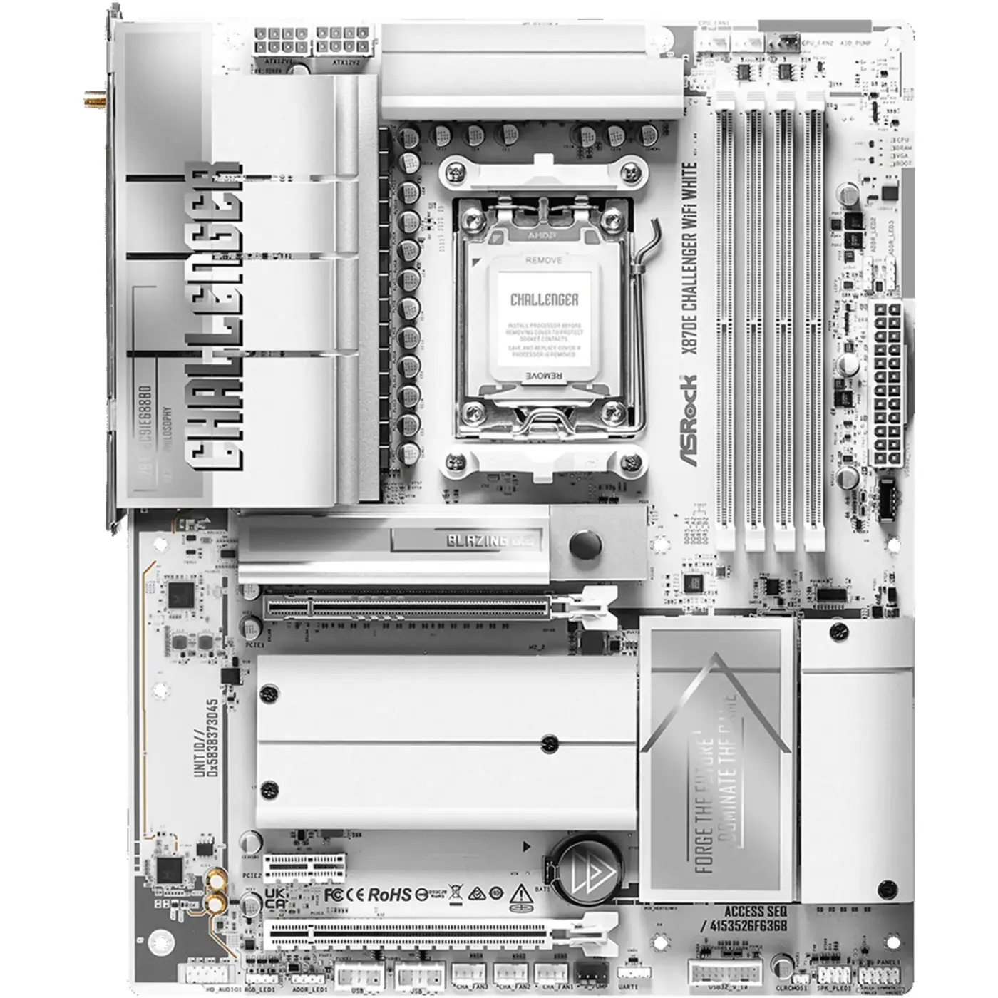 Купити Материнська плата ASRock X870E Challenger WIFI White (sAM5, AMD X870E, DDR5, ATX) - фото 4