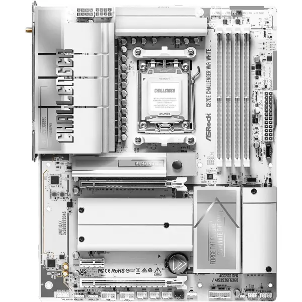 Купити Материнська плата ASRock X870E Challenger WIFI White (sAM5, AMD X870E, DDR5, ATX) - фото 4