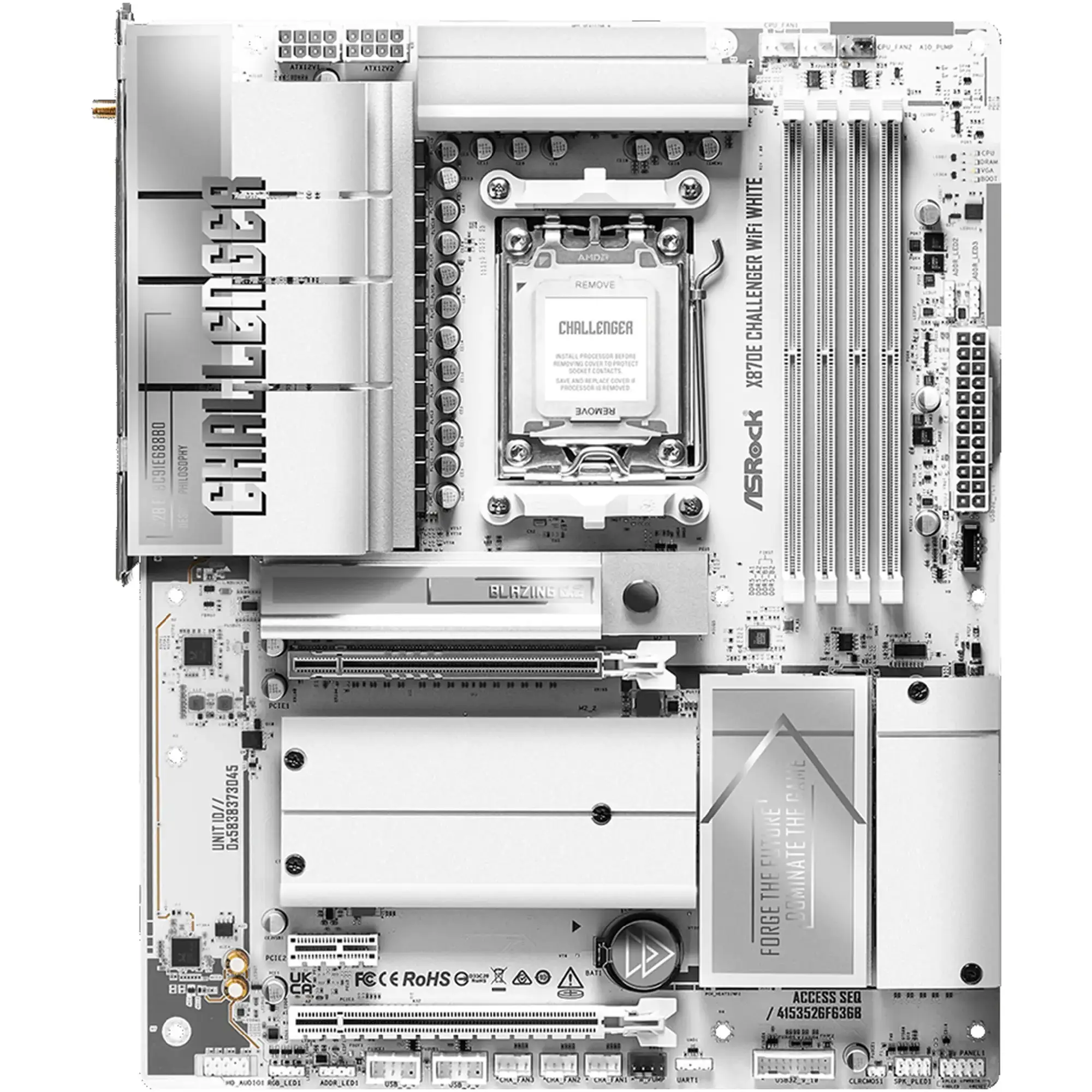 Купити Материнська плата ASRock X870E Challenger WIFI White (sAM5, AMD X870E, DDR5, ATX) - фото 4