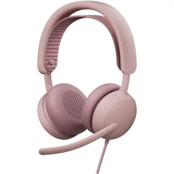 Купити Навушники Logitech Zone Wired 2 USB Rose (981-001620) - фото 1