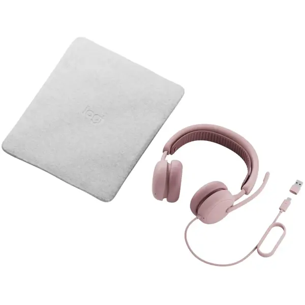 Купити Навушники Logitech Zone Wired 2 USB Rose (981-001620) - фото 3