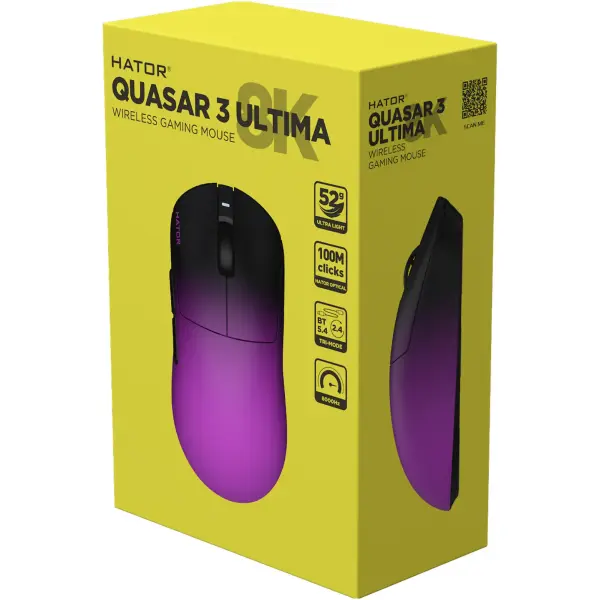 Купити Мишка Hator Quasar 3 Ultima 8K Wireless Black/Violet (HTM760) - фото 6