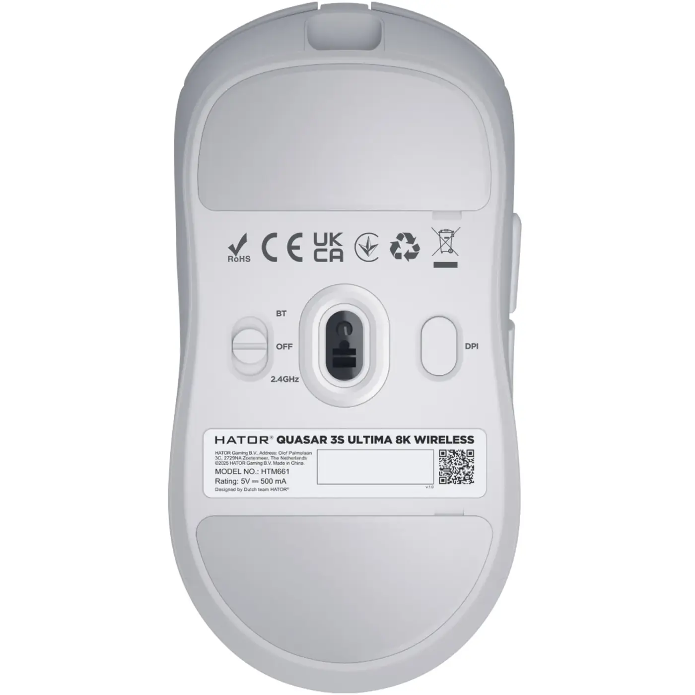 Купити Мишка Hator Quasar 3S Ultima 8K Wireless White (HTM661) - фото 5