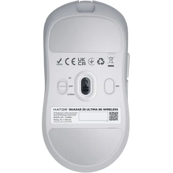 Купити Мишка Hator Quasar 3S Ultima 8K Wireless White (HTM661) - фото 5