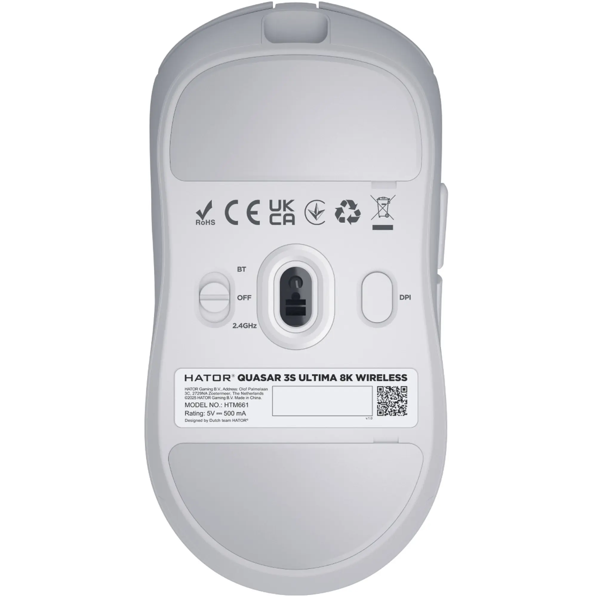 Купити Мишка Hator Quasar 3S Ultima 8K Wireless White (HTM661) - фото 5