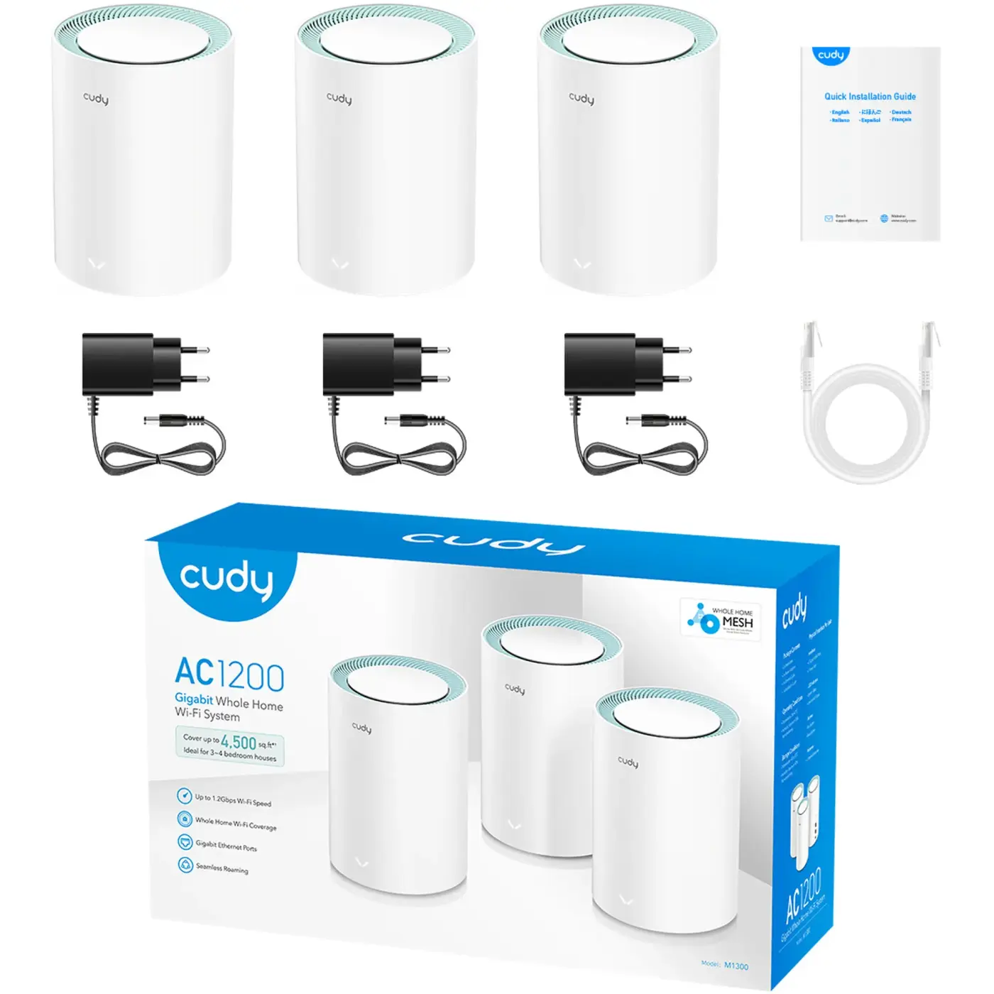 Купити Mesh-система Cudy M1300 3-Pack - фото 5