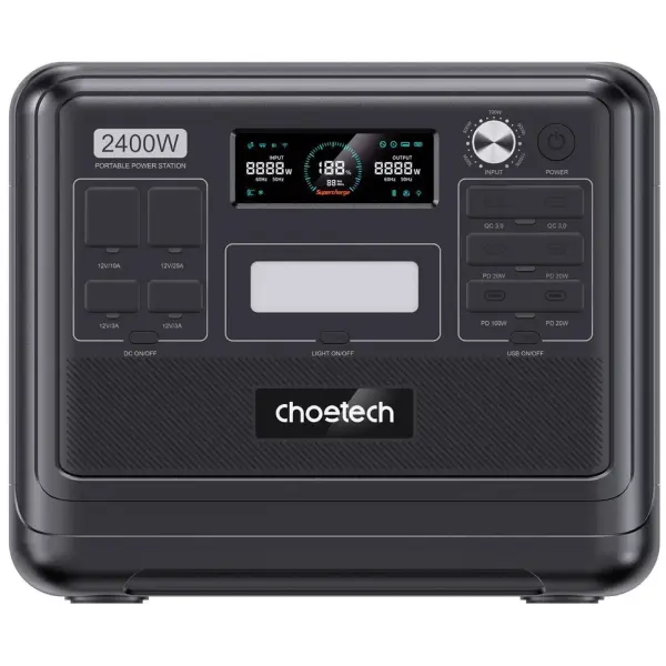 Купить Зарядная станция Choetech BS008 2400W 2048Wh WiFi+BT (BS008-BQB) - фото 2