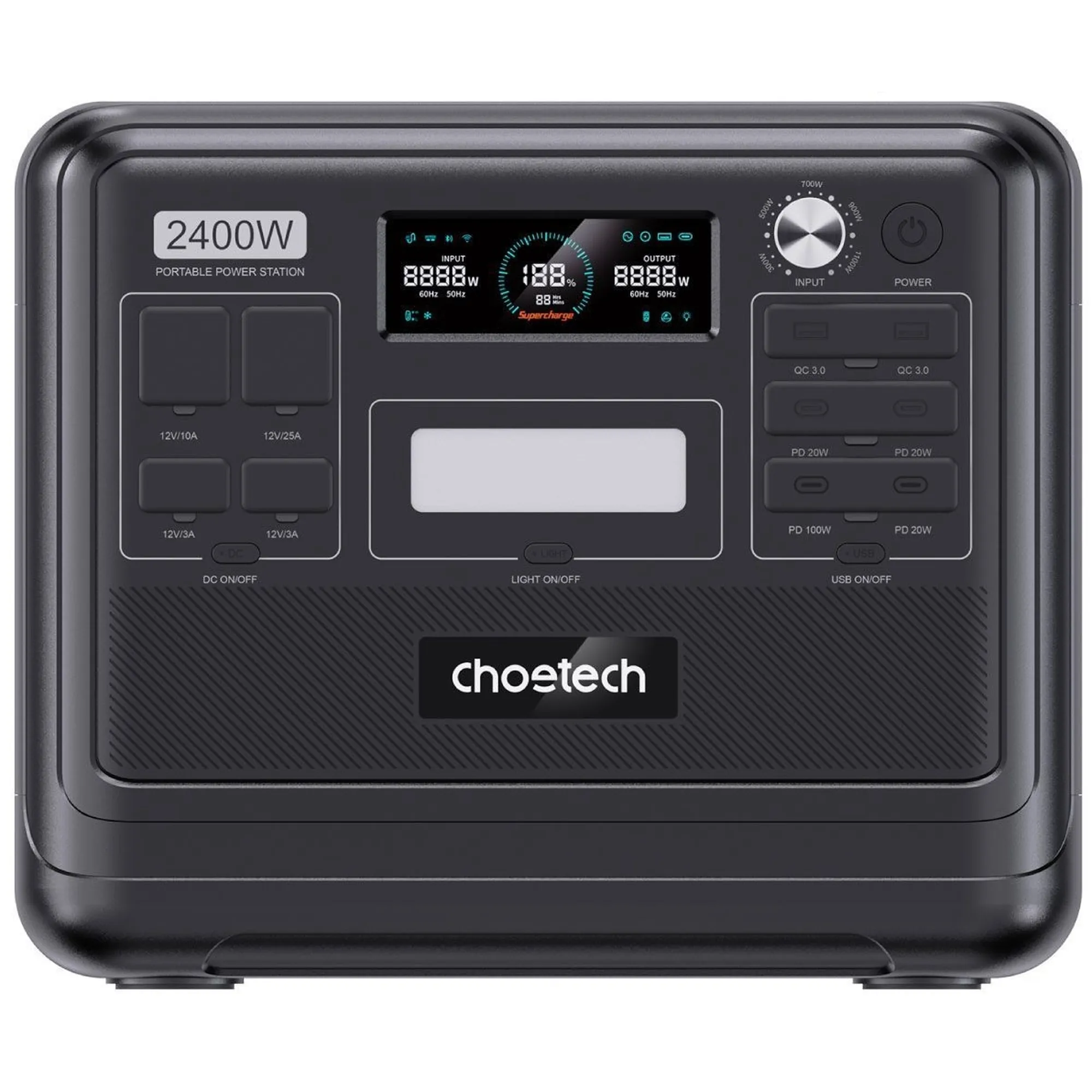 Купить Зарядная станция Choetech BS008 2400W 2048Wh WiFi+BT (BS008-BQB) - фото 2