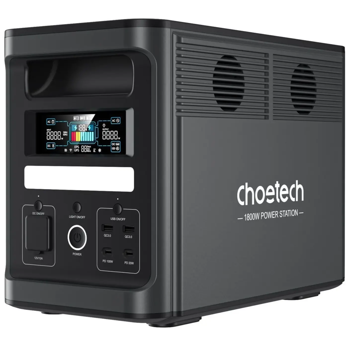Купить Зарядная станция Choetech BS065 1800W 1536Wh (BS065-EU-BK) - фото 1
