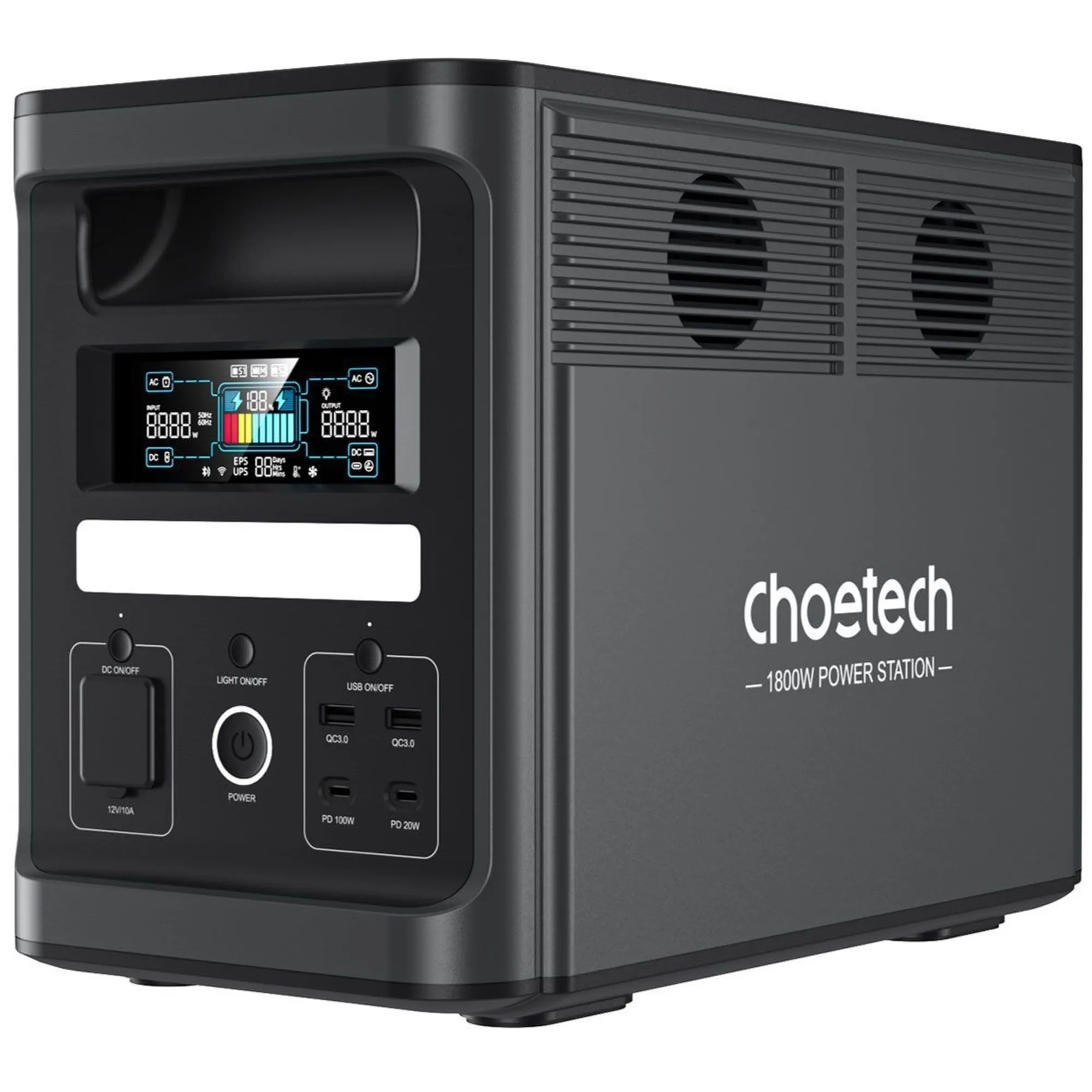 Купить Зарядная станция Choetech BS065 1800W 1536Wh (BS065-EU-BK) - фото 1