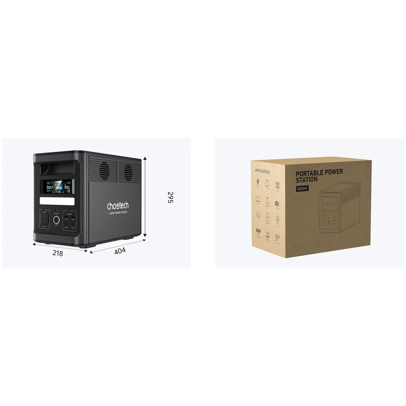 Купить Зарядная станция Choetech BS065 1800W 1536Wh (BS065-EU-BK) - фото 4