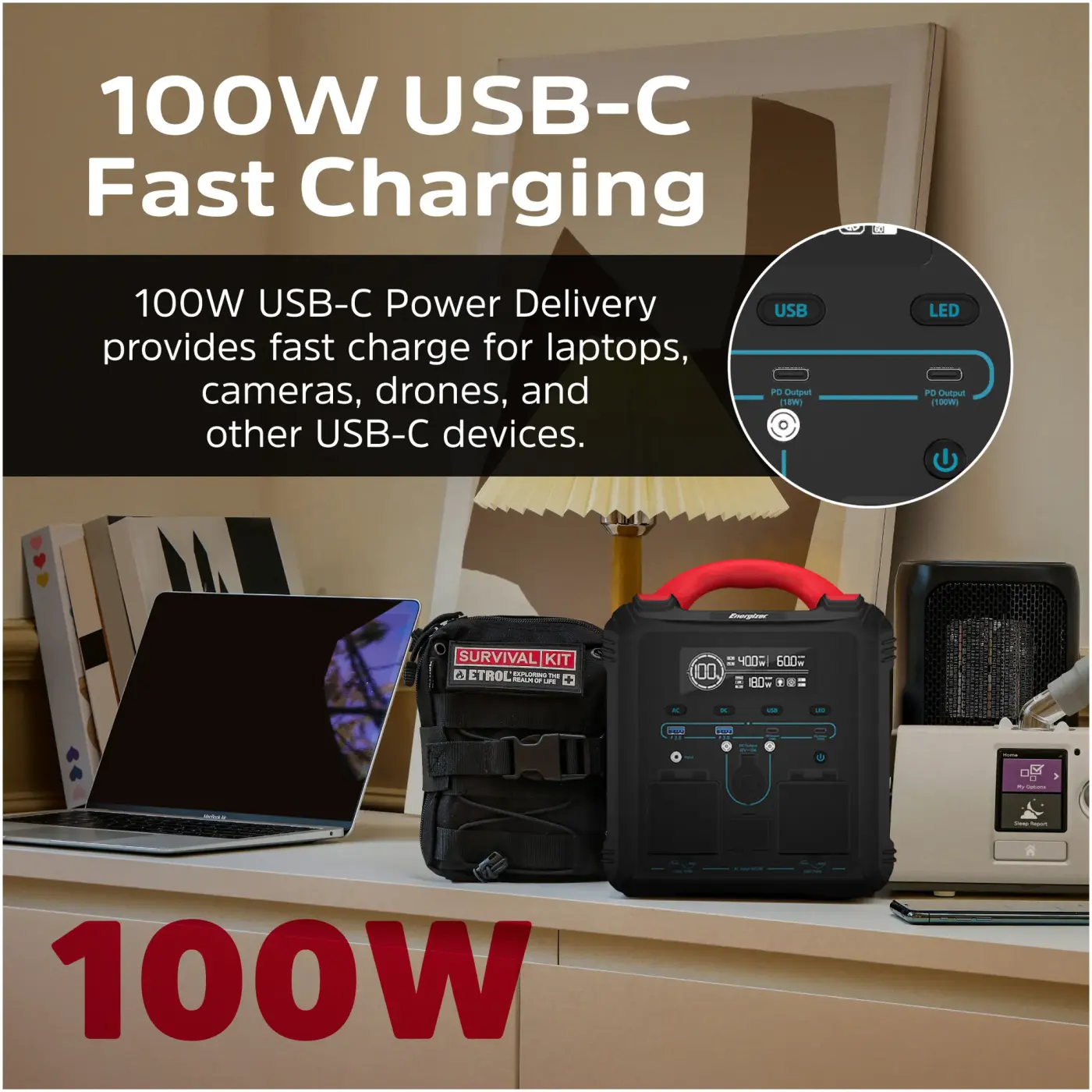 Купить Зарядная станция Energizer 700W 551Wh (PPS550W1F) - фото 7