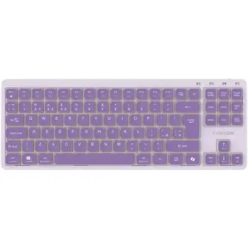 Купить Клавиатура Canyon OnType 10 TKL Mechanical Silent Low-profile USB UA Violet (CNS-HKB10V) - фото 1