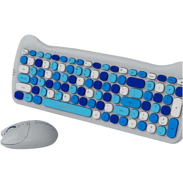 Купить Комплект клавиатура и мышь Canyon HSET-W6 Kitty Edition Wireless UA Blue (CNS-HSETW6BL) - фото 2