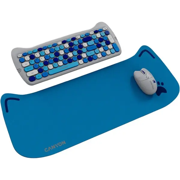 Купить Комплект клавиатура и мышь Canyon HSET-W6 Kitty Edition Wireless UA Blue (CNS-HSETW6BL) - фото 3