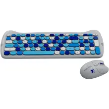 Купить Комплект клавиатура и мышь Canyon HSET-W6 Kitty Edition Wireless UA Blue (CNS-HSETW6BL) - фото 5
